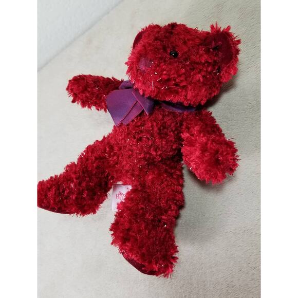 Russ Berrie Sizzles Red Bear Valentine's Day 8" Stuffed Animal Plush Vintage - Picture 2 of 7